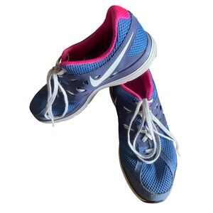 Nike‎ Running Shoes Athletic Training Sneakers Blue Pink White Girls 6.5Y